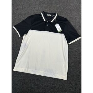 New Tasc Performance Polo Men's Large White Varsity Pique Bamboo Lightweight